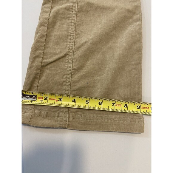 Revolt Rare Vintage Corduroy Retro Flare Jeans Sz 14 Khaki High Rise Laceup New - Picture 9 of 13